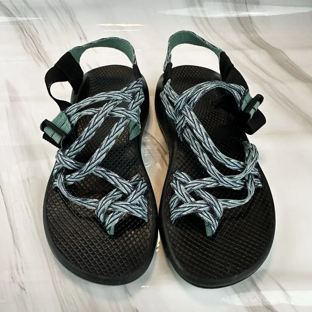 Chaco ZX2 Ecotread Dagger Teal Classic Blue Athletic Strappy Sandal Women's Sz 8